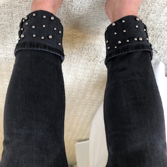 zara beaded jeans